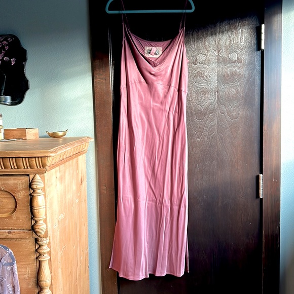 Anthropologie bias cut slip dress XL EUC - Picture 5 of 6